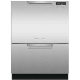 Fisher & Paykel DishDrawer Series DD24DCHTX9N 24 Inch Semi-Integrated Double DishDrawer with 14 Place Setting Capacity, 15 Wash Cycles, 3 Wash Modifiers, 6 Wash Programs, 44 dBA Sound Level, Adjustable Upper Rack, Sanitize and Stainless Steel Finish