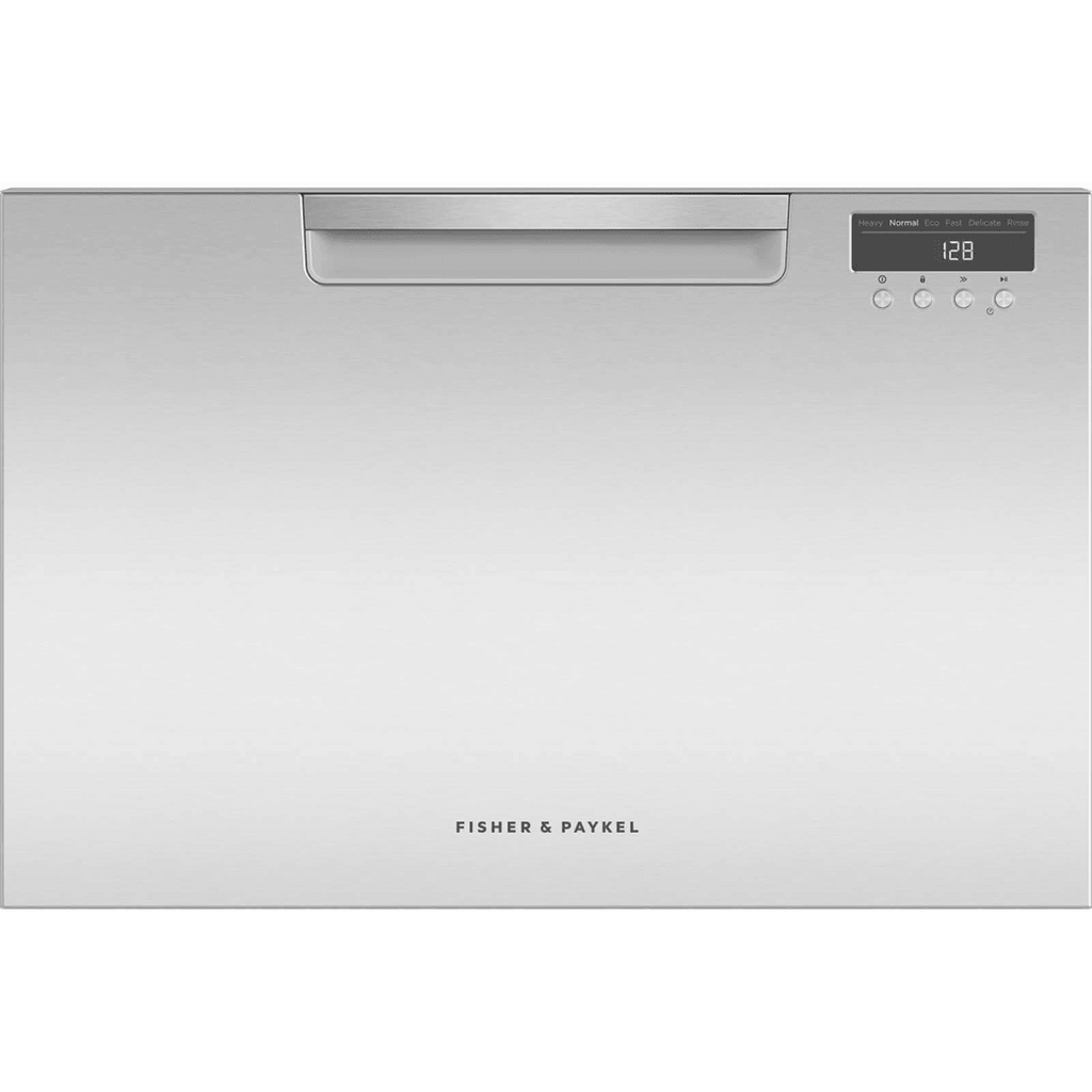 Fisher & Paykel DishDrawer Series DD24SAX9N 24 Inch Full Console Single DishDrawer Dishwasher with 7 Place Setting Capacity, 6 Wash Cycles, 6 Wash Programs, Cutlery Basket, Child Lock, Silence Rating of 45 dBA, ADA Compliant, Energy Star: Stainless Steel