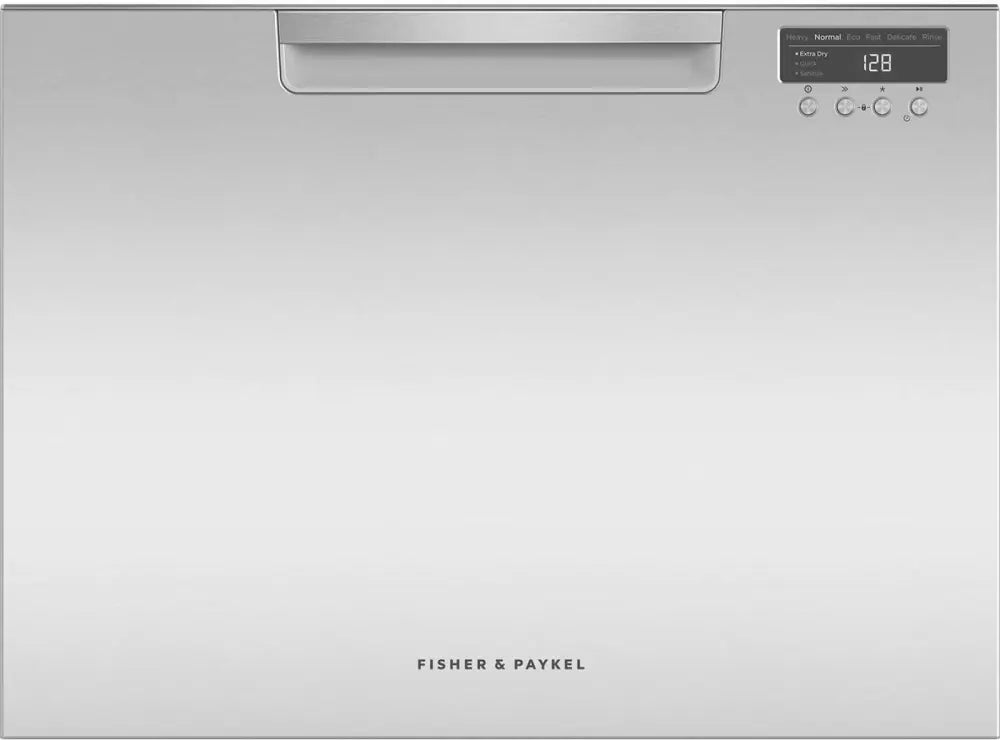 Fisher & Paykel DishDrawer Series DD24SCTX9N 24 Inch 7 Place Setting Capacity, 15 Wash Cycles, 6 Wash Programs, 3 Wash Modifiers, Delicate Cycle, Stanitize, Child Lock, Silence Rating of 44 dBA, ADA Compliant and Energy Star Rated: Stainless Steel