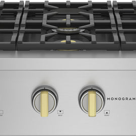 Monogram Statement Series ZGU366NTSS 36 Inch Slide-In Professional Gas Rangetop with 6 Sealed Burners, Continuous Grates, Custom Color LED Accent Lighting, Reversible Wok Grates, WiFi Compatible, CSA and ADA Compliant