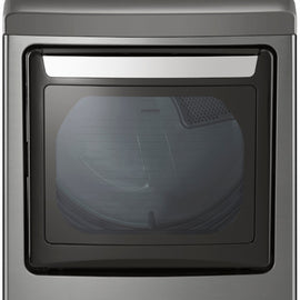 LG DLE7400VE 27 Inch Electric Smart Dryer with 7.3 Cu. Ft. Capacity, EasyLoad™ Door, ThinQ® Technology, SmartDiagnosis™, 8 Dry Cycles, 12 Dry Options, Sensor Dry, FlowSense™ Indicator, LoDecibel™ Quiet Operation, and ENERGY STAR® Certified