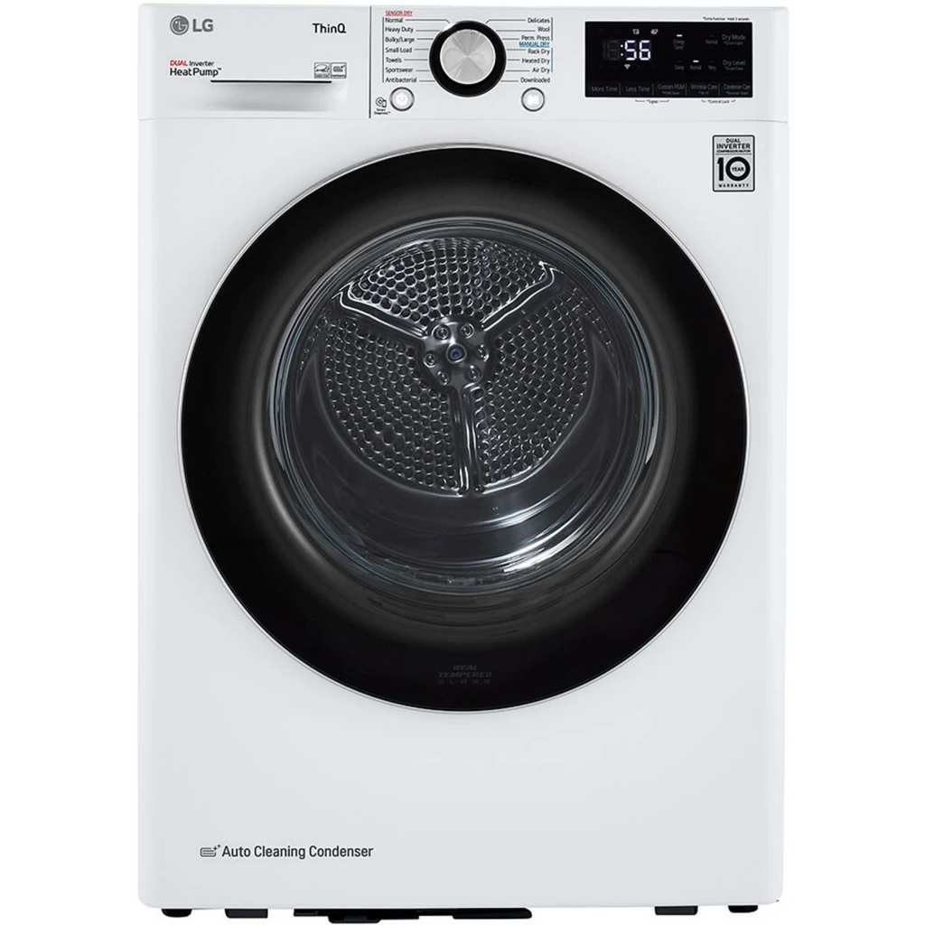 LG DLHC1455W 24 Inch Smart Electric Ventless Dryer with 4.2 Cu. Ft. Capacity, 14 Dryer Programs, Sensor Dry, Dual Inverter HeatPump™ Technology, and ENERGY STAR® Certified: White