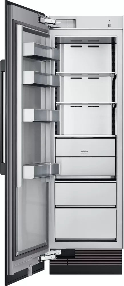 Dacor Contemporary DRZ24980LAP 24 Inch Panel Ready Freezer Column with Push-to-Open™ Door Assist, SteelCool™ Interior, Dual Icemaker, Power Freeze, Tempered Spill-Proof Shelving, ENERGY STAR® and 13.6 cu. ft. Capacity: Left Hinge