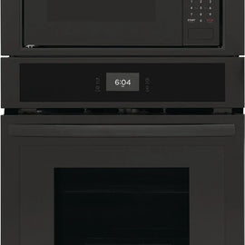 Frigidaire FCWM2727AB 27 Inch Combination Electric Wall Oven with 5.4 Cu. Ft. Total Capacity, Fan Convection, Self Clean, Sensor Cook, Cook Time Setting, Convection Bake, Microwave Cooking, Add 30 Seconds, Sabbath Mode, and Star-K Certified: Black