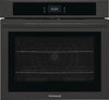 Frigidaire FCWS3027AD 30 Inch Single Convection Electric Wall Oven with 5.3 Cu. Ft. Capacity, Fan Convection, Self Clean, Keep Warm Setting, Timed Cook, Hidden Bake Element, Delay Start, Sabbath Mode, and ADA Compliant: Black Stainless Steel
