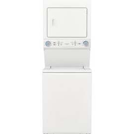 Frigidaire FLCG7522AW 27 Inch Gas Laundry Center with 3.9 Cu. Ft. Washer Capacity, 10 Wash Cycles, 5.6 cu. ft. Dryer Capacity, 6 Dry Cycles, MaxFill™ Option, 4 Timed Dryer Cycles, and End-of-Cycle Signal