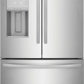Frigidaire FRFC2323AS 36 Inch Counter Depth French Door Refrigerator with 22.6 Cu. Ft. Capacity, CrispSeal Crispers, PurePour™ Water Filter, Auto-Close Doors, EvenTemp Cooling System, Full-Width Deli Drawer, Dual Ice Maker: Stainless Steel