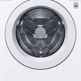 LG WM3400CW 27 Inch Front Load Washer with 4.5 Cu. Ft. Capacity, 8 Wash Cycles, 6Motion™ Technology, SenseClean™ System, LoDecibel™ Quiet Operation, SmartDiagnosis™, ColdWash™ Option, Quick Wash, Child Lock, and Energy Star® Rated