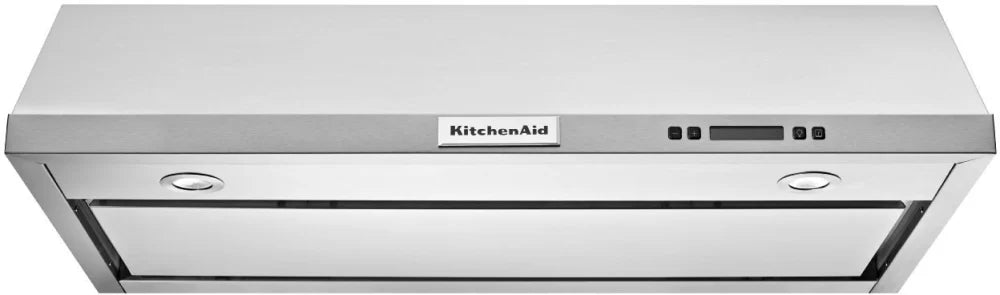 KitchenAid KVUB600DSS 30 Inch Width Under Cabinet Hood with 600 CFM Internal Blower, 4-Speed Electronic LED Display Touch Control, LED Task Lights and Dishwasher Safe Grease Filters: Stainless Steel