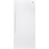 GE  FUF21SMRWW 33 Inch Freestanding Upright Freezer with 21.3 cu. ft. Capacity, Turbo Freeze, Lock and Key, Audible Temperature Alarm, Electronic Temperature Control, LED Interior Lighting, and Garage Ready: White