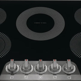 Frigidaire Gallery Series GCCE3070AD 30 Inch Electric Cooktop with 5 Elements, EvenTemp™ Element, SpaceWise® Expandable Element, Backlit LED Knobs, and ADA Compliant: Black Stainless Steel