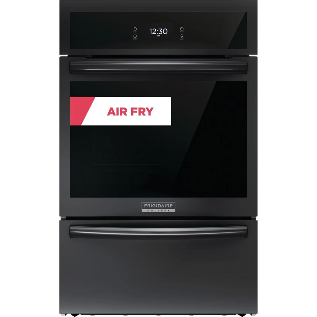 Frigidaire GCWG2438AB 24 Inch Single Gas Wall Oven with 2.8 Cu.Ft. Capacity, Air Fry, True Convection, Steam Bake, Quick Preheat, Self Clean, Steam Roast, Touch Screen Control Panel, Sabbath Mode, and Star-K Certified: Black