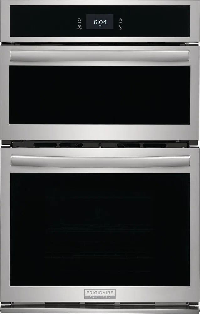 Frigidaire Gallery Series GCWM2767AF 27 Inch Combination Electric Wall Oven with Air Fry, 5.5 Cu. Ft. Capacity, Total Convection Oven, Steam/Self Clean, No Preheat, Slow Cook, Steam Bake, Air Sous Vide, Microwave Cooking, Sabbath Mode: Stainless Steel