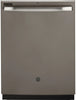 GE GDT630PMMES 24 Inch Fully Integrated Stainless Steel Built-In Dishwasher with Up to 16 Place Settings, 3-Level Wash System, 4 Bottle Wash Jets, Silverwave-Dedicated Jets, Dry Boost, Steam Prewash: Slate