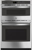 GE Profile PK7800SKSS 27 Inch Combination Electric Wall Oven with 6 Total cu. ft. Capacity, True European Convection Oven, Convection Microwave, Proof, Defrost, Warm, Delay Start, Ten-Pass Bake Element, Steam Clean, and GE Fits! Guarantee: Stainless Steel