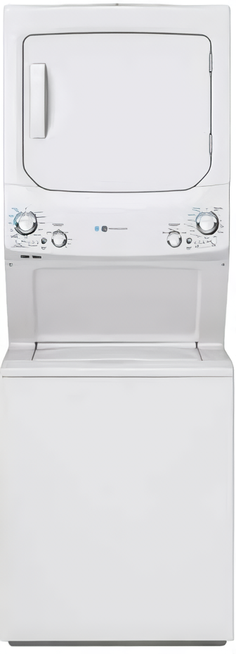GE Spacemaker GUD27EESNWW 27 Inch Electric WashTower Laundry Center with PreciseFill, Wi-Fi Capable, Deep Rinse, Rotary Controls, 11 Wash Cycles, 6 Wash/Rinse Temperatures and 800 RPM