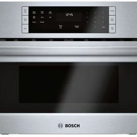 Bosch 500 Series HMB57152UC 27 Inch Built-In Microwave Oven with Automatic Sensor, Warming, LCD Controls, 1.6 cu. ft. of Capacity, 10 Power Levels and 950 Watts of Power: Stainless Steel