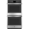 GE JKD3000SNSS 27 Inch Built-In Double Wall Oven with 8.6 cu. ft. Total Capacity, WiFi Connect, Fit Guarantee, Self-Clean, Eight-Pass Broil Element, Glass Touch Controls, Work with Amazon Alexa, Google Assistant, Halogen Interior Lighting: Stainless Steel