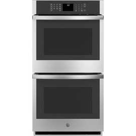 GE JKD3000SNSS 27 Inch Built-In Double Wall Oven with 8.6 cu. ft. Total Capacity, WiFi Connect, Fit Guarantee, Self-Clean, Eight-Pass Broil Element, Glass Touch Controls, Work with Amazon Alexa, Google Assistant, Halogen Interior Lighting: Stainless Steel