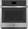 GE JKS5000SNSS 27 Inch Single Smart Wall Oven with 4.3 cu. ft. Total Capacity, True European Convection, Self-Clean, Hidden Bake, Precision Temperature Probe, WiFi, Scan-to-Cook, Sabbath Mode, Never-Scrub Racks,: Stainless Steel
