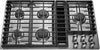 KitchenAid KCGD506GSS 36 Inch Gas Downdraft Cooktop with 5 Burners, Downdraft Ventilation, Professional Burner BTUs, Even-Heat™ Simmer Burner, 300 CFM Exhaust, 3-Speed Fan and Flame-Sensing™ Re-Ignition