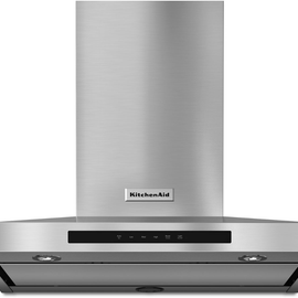 KitchenAid KVWB600DSS 30 Inch Wall Mount Canopy Hood with 3 Speed/585 CFM Motor, Electronic Glass Touch Control, LED Task Lights, Removable Filters, Power Boost, Auto Speed Setting, Automatic Turn On, and Perimeter Ventilation: Stainless Steel