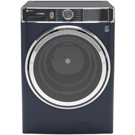 GE  PFW870SPVRS 28 Inch Smart Front Load Washer with 5.3 cu ft Capacity, Ultra Fresh Vent System+ With Odor Block™, Microban® Antimicrobial Technology, Smart Dispense™ Technology, SmartHQ™ and Dynamic Balancing Technology and Energy Star Certified: Blue