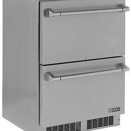 Lynx LN24DWR 24 Inch Built-In Double Drawer Refrigerator with 5 Cu. Ft. Capacity, Dynamic Cooling Technology, Full-Extension Glide-Out Drawer, Blue Interior Lighting, Intuitive Alerts, Drawer Lock, UL Listed, and ENERGY STAR® Certified: Stainless Steel