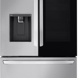 LG LRFOC2606S 36 Inch Counter-Depth MAX™ Smart French Door Refrigerator with Extra Large 26 cu. ft. Total Capacity, WiFi, Edge-to-Edge InstaView® Design, Dual Ice Makers, Door Cooling+, Cool Guard Interior, Sabbath Mode, and ENERGY STAR® Certified