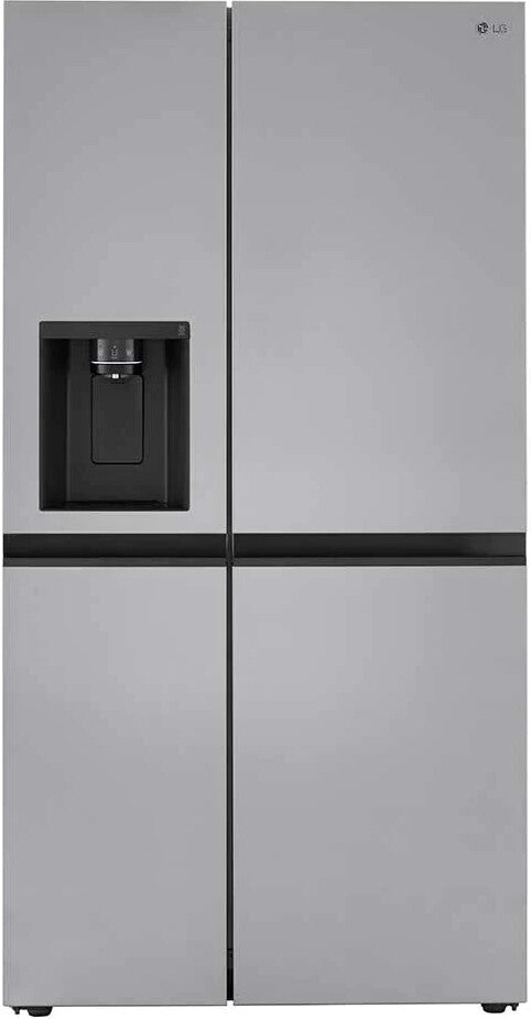 LG LRSXS2706S 36 Inch Freestanding Side by Side Refrigerator with 27.16 Cu. Ft. Total Capacity, Interior Display Controls, Door Cooling+, Smooth Touch Ice Dispenser, SpacePlus™ Ice Maker, and ENERGY STAR® Certified: PrintProof™ Stainless Steel