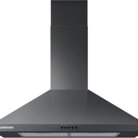 Samsung NK30R5000WG 30 Inch Wall Mount Chimney Style Range Hood with LED Lights, 3-Speed Ventilation, Mechanical Controls, 70 dBA Noise Level, 390 CFM and ADA Compliant: Fingerprint Resistant Black Stainless Steel