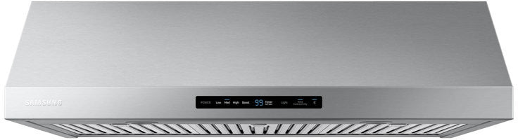 Samsung NK36N7000US 36 Inch Under Cabinet Smart Range Hood with 4-Speed/390 CFM Blower, Digital Touch Control, LED Lighting, Removable Baffle Filter, Bluetooth®, Wi-Fi Monitoring, and ADA Compliant: Stainless Steel