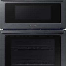 Samsung NQ70T5511DG 30 Inch Microwave Combination Smart Wall Oven with 7.0 Cu. Ft. Total Capacity, WiFi, Blue Ceramic Interior, Digital Touch Controls, Steam Clean, Child Lock, and Sabbath Mode: Fingerprint Resistant Black Stainless Steel