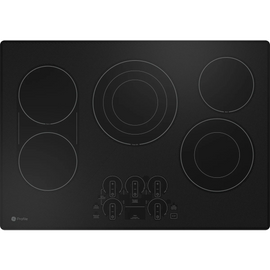 GE Profile PEP9030DTBB 30 Inch Electric Smart Cooktop with 5 Elements, Smooth Glass Surface, SyncBurners, Tri/Dual Ring Elements, Wi-Fi, Guided Cooking, Touch Controls, Power Boil, Precision Temperature Control, and ADA Compliant: Black