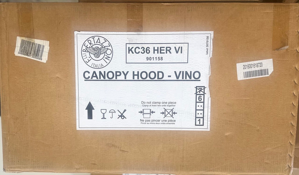 Bertazzoni Range Hood Canopy 36 Inch Burgundy Canopy KC36HERVI use with K36HERX14 purchased separately