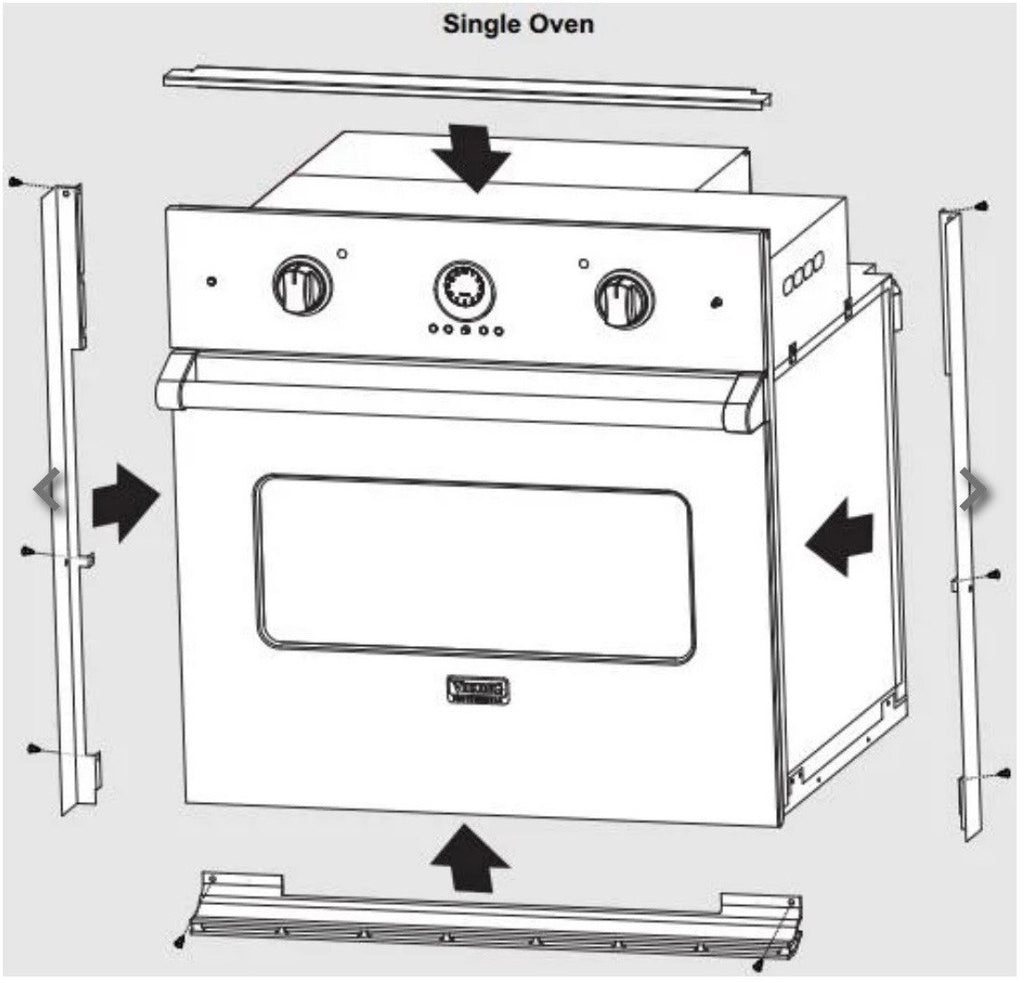 Viking P30FTDSS 30 Inch Wide Flush Mount Double Oven Trim Kit