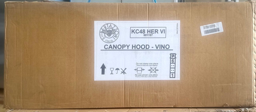 BERTAZZONI 48″ BURGUNDY RED – KC48HERVI. Hood blower purchased separately.