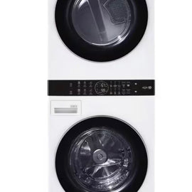 LG WKE100HWA 27 Inch Smart Electric WashTower with 4.5 Cu. Ft. Washer Capacity, 7.4 Cu. Ft. Dryer Capacity, Single Unit WashTower™ Design, Built-In Intelligence, Allergiene™ Wash Cycle, Sensor Dry, and ENERGY STAR® Certified: White