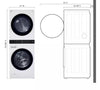 LG WKE100HWA 27 Inch Smart Electric WashTower with 4.5 Cu. Ft. Washer Capacity, 7.4 Cu. Ft. Dryer Capacity, Single Unit WashTower™ Design, Built-In Intelligence, Allergiene™ Wash Cycle, Sensor Dry, and ENERGY STAR® Certified: White
