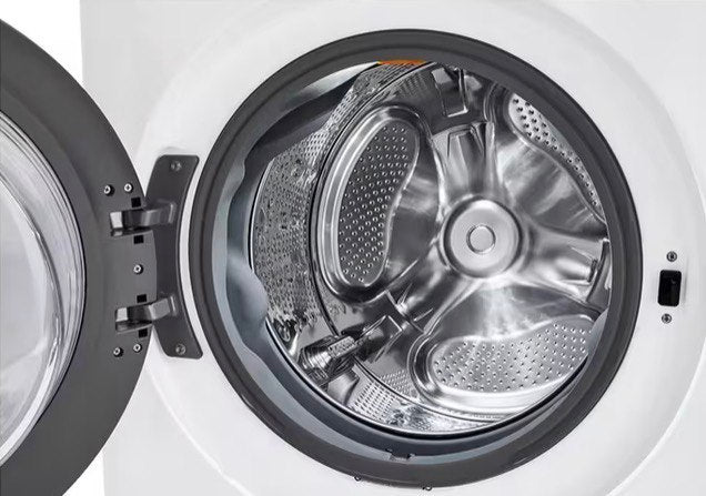 LG WKE100HWA 27 Inch Smart Electric WashTower with 4.5 Cu. Ft. Washer Capacity, 7.4 Cu. Ft. Dryer Capacity, Single Unit WashTower™ Design, Built-In Intelligence, Allergiene™ Wash Cycle, Sensor Dry, and ENERGY STAR® Certified: White