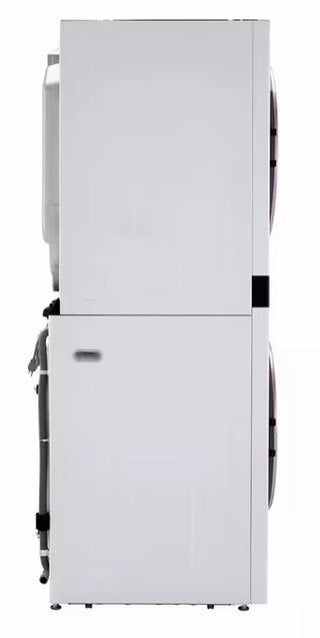 LG WKE100HWA 27 Inch Smart Electric WashTower with 4.5 Cu. Ft. Washer Capacity, 7.4 Cu. Ft. Dryer Capacity, Single Unit WashTower™ Design, Built-In Intelligence, Allergiene™ Wash Cycle, Sensor Dry, and ENERGY STAR® Certified: White
