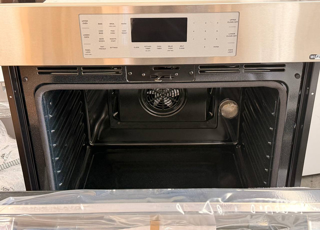 Thermador Masterpiece Sapphire Series ME302YP 30 Inch Double Convection Smart Electric Wall Oven with 9.2 cu. ft. Total Capacity, Self-Clean, SoftClose® Hinges, Full Access® Rack, and STAR-K Certified