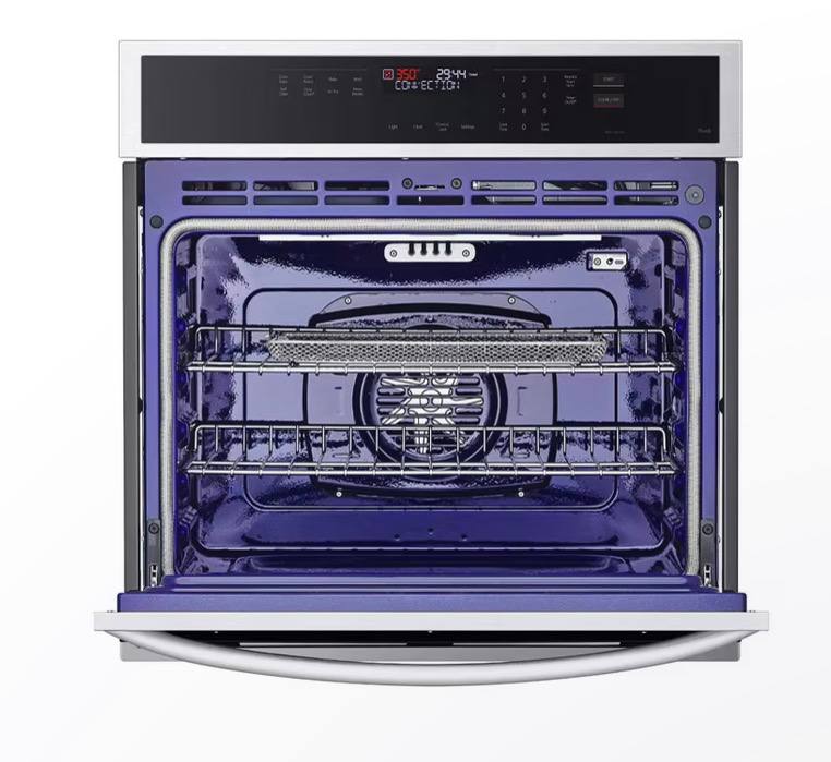 LG WSEP4727F 30 Inch Single Electric Smart Wall Oven with 4.7 cu. ft. True Convection Oven, EasyClean®, Air Fry, Steam Sous Vide, InstaView®, and SmoothTouch® Glass Controls
