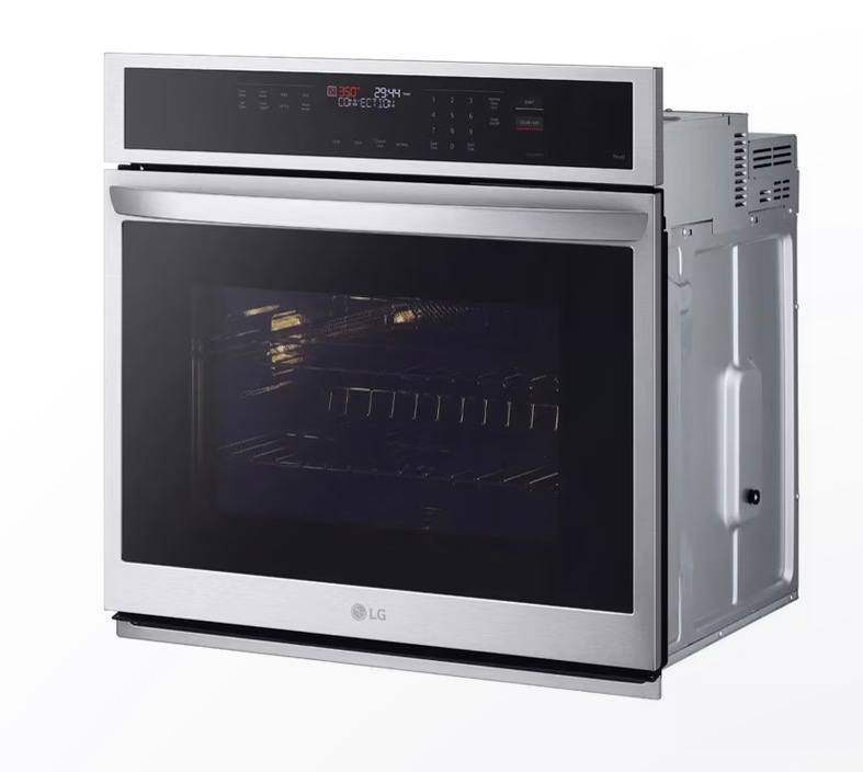 LG WSEP4727F 30 Inch Single Electric Smart Wall Oven with 4.7 cu. ft. True Convection Oven, EasyClean®, Air Fry, Steam Sous Vide, InstaView®, and SmoothTouch® Glass Controls