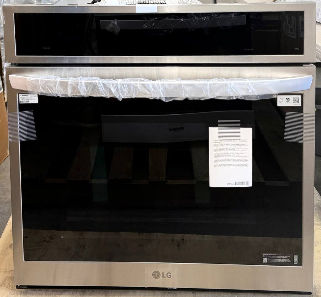 LG WSEP4727F 30 Inch Single Electric Smart Wall Oven with 4.7 cu. ft. True Convection Oven, EasyClean®, Air Fry, Steam Sous Vide, InstaView®, and SmoothTouch® Glass Controls