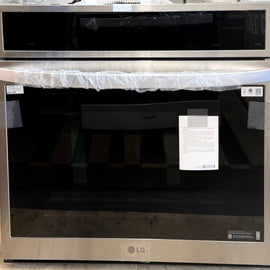 LG WSEP4727F 30 Inch Single Electric Smart Wall Oven with 4.7 cu. ft. True Convection Oven, EasyClean®, Air Fry, Steam Sous Vide, InstaView®, and SmoothTouch® Glass Controls