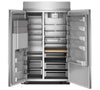 KitchenAid KBSD708MPS 48 Inch Built-In Side-by-Side Refrigerator with 29.4 cu. ft. Capacity, 4 Shelves, FreshChill™ Drawer, ExtendFresh™ Plus, Exterior Ice/Water Dispenser, ENERGY STAR®, and Star-K: Stainless Steel with PrintShield™ Finish