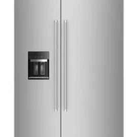 KitchenAid KBSD708MPS 48 Inch Built-In Side-by-Side Refrigerator with 29.4 cu. ft. Capacity, 4 Shelves, FreshChill™ Drawer, ExtendFresh™ Plus, Exterior Ice/Water Dispenser, ENERGY STAR®, and Star-K: Stainless Steel with PrintShield™ Finish