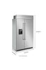 KitchenAid KBSD708MPS 48 Inch Built-In Side-by-Side Refrigerator with 29.4 cu. ft. Capacity, 4 Shelves, FreshChill™ Drawer, ExtendFresh™ Plus, Exterior Ice/Water Dispenser, ENERGY STAR®, and Star-K: Stainless Steel with PrintShield™ Finish