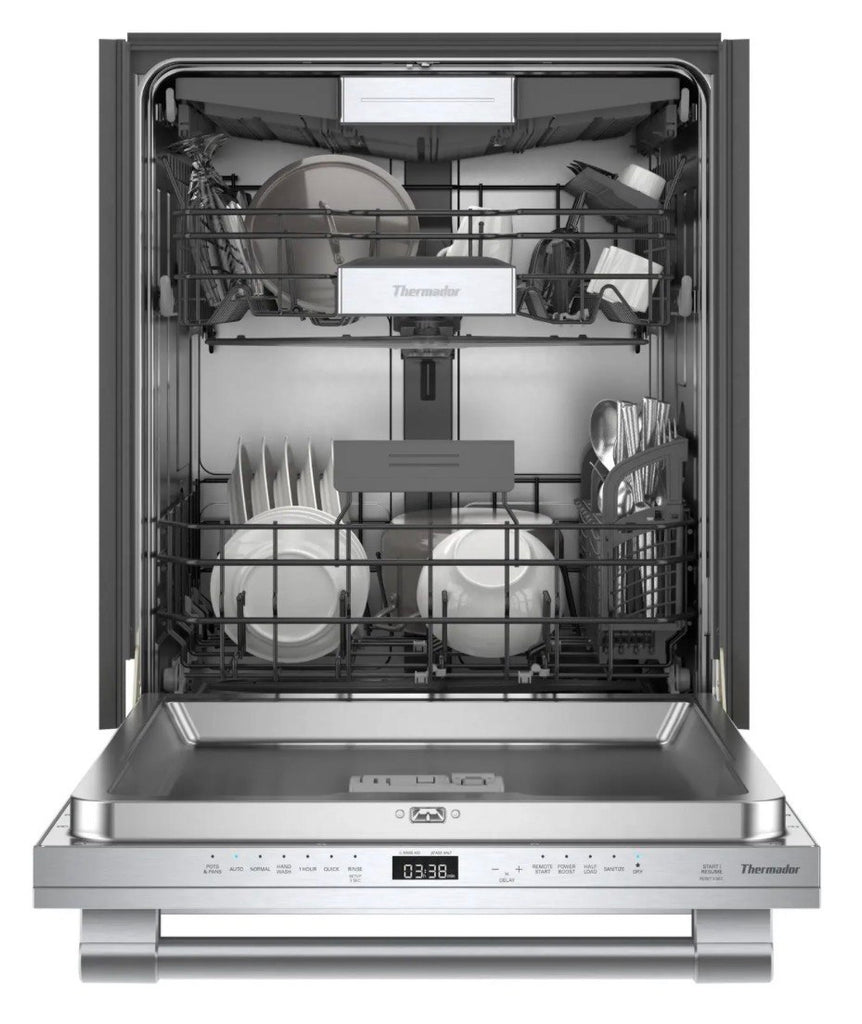 Thermador Sapphire Series DWHD760CFP 24 Inch Fully Integrated Built-In Smart Dishwasher with 16 Place Setting Capacity, 7 Wash Cycles, 44 dBA, and ENERGY STAR®: Stainless Steel, Pro Handle